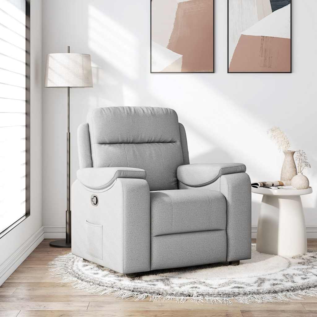 Fauteuil inclinable gris nuage tissu