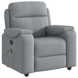 Fauteuil de massage inclinable Gris clair Tissu