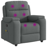 Fauteuil de massage inclinable Gris foncé Tissu