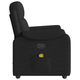 Fauteuil de massage inclinable Noir Tissu