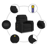Fauteuil de massage inclinable Noir Tissu