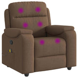 Fauteuil de massage inclinable Marron Tissu
