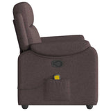 Fauteuil de massage inclinable Marron foncé Tissu