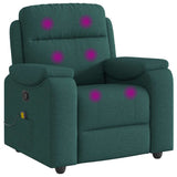 Fauteuil de massage inclinable Vert foncé Tissu