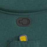 Fauteuil de massage inclinable Vert foncé Tissu