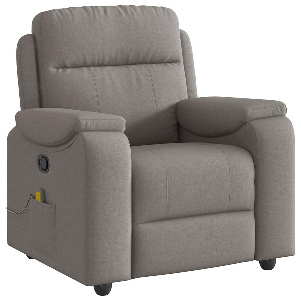 Fauteuil de massage inclinable Taupe Tissu