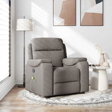 Fauteuil de massage inclinable Taupe Tissu