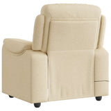 Fauteuil de massage inclinable Crème Tissu