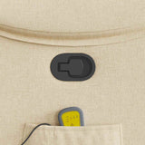 Fauteuil de massage inclinable Crème Tissu