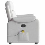 Fauteuil de massage inclinable gris nuage tissu