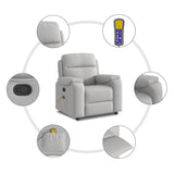 Fauteuil de massage inclinable gris nuage tissu