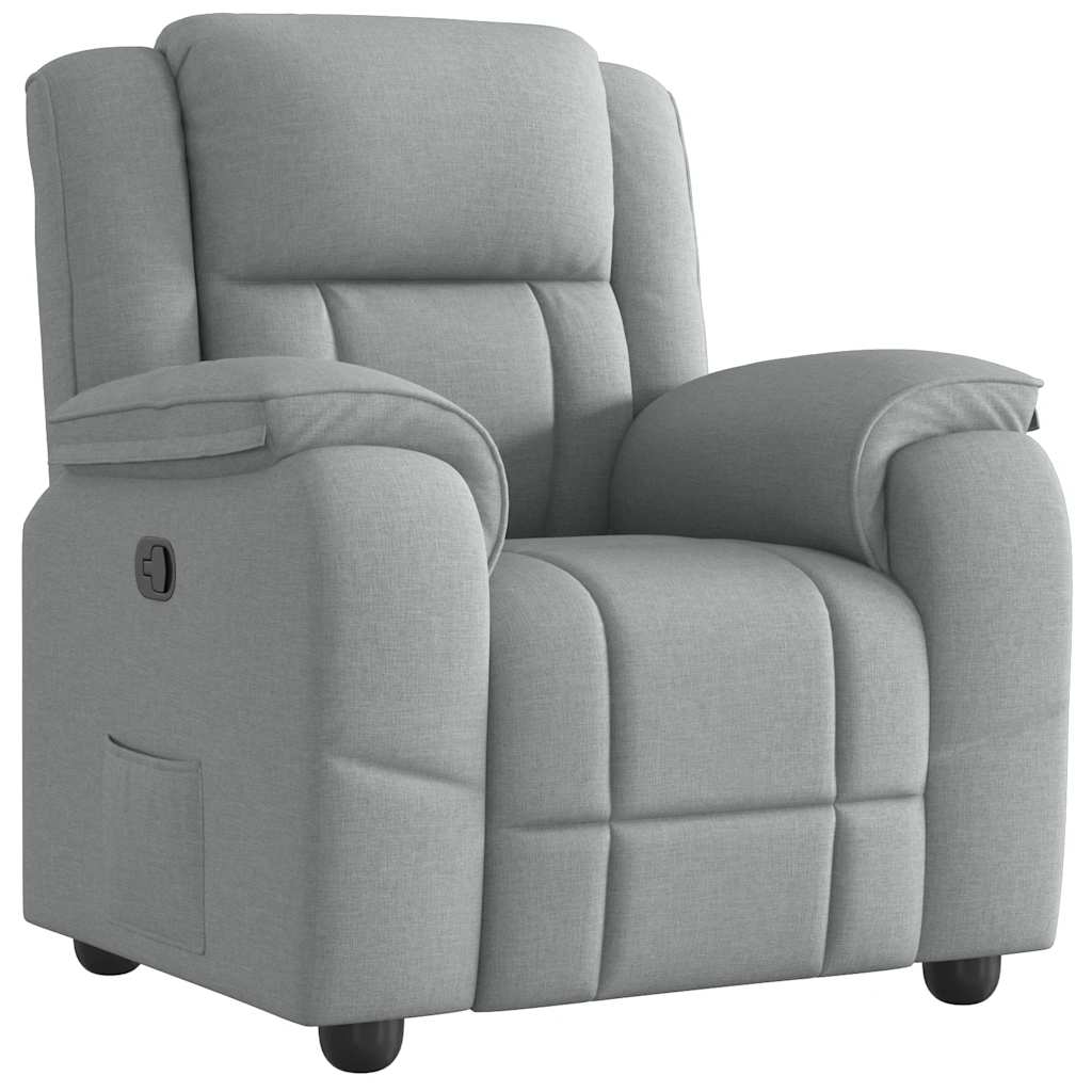 Fauteuil inclinable Gris clair Tissu