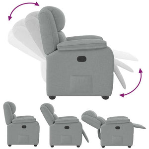 Fauteuil inclinable Gris clair Tissu