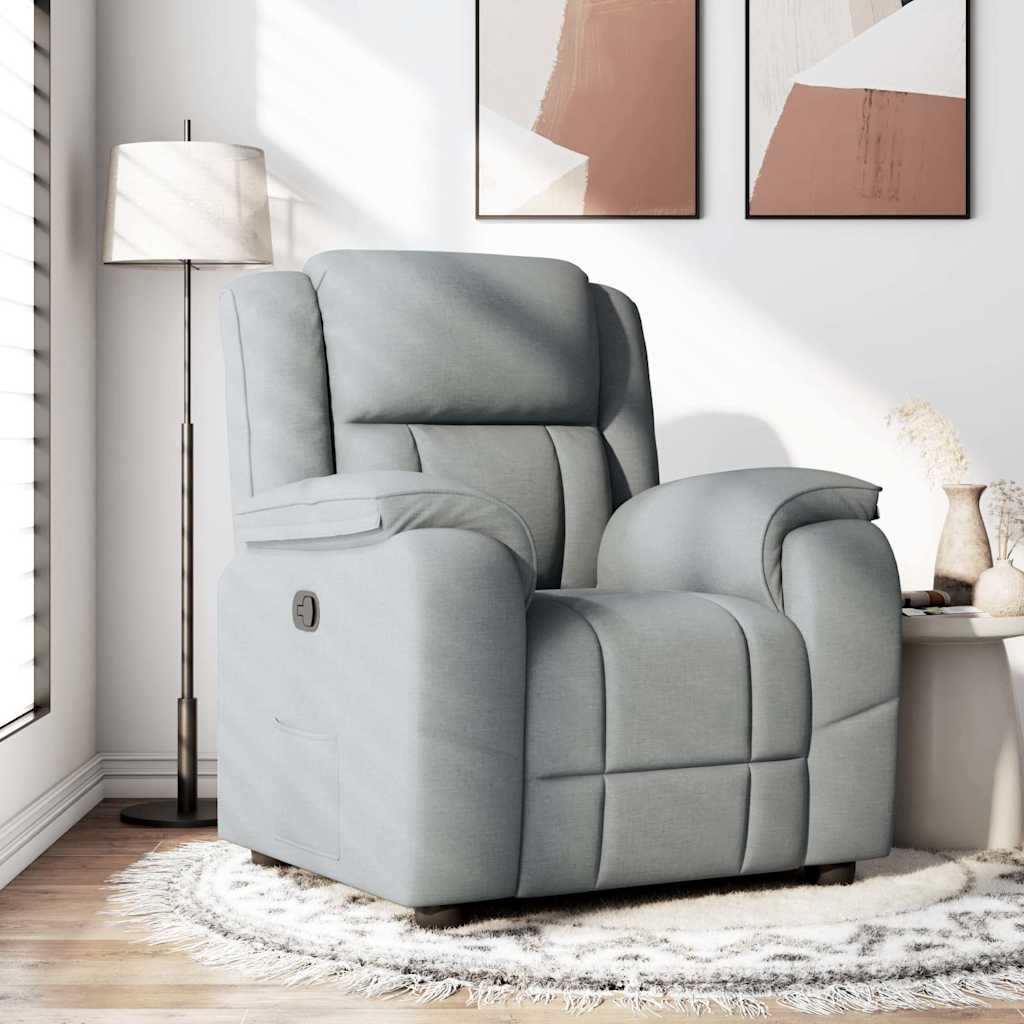 Fauteuil inclinable Gris clair Tissu