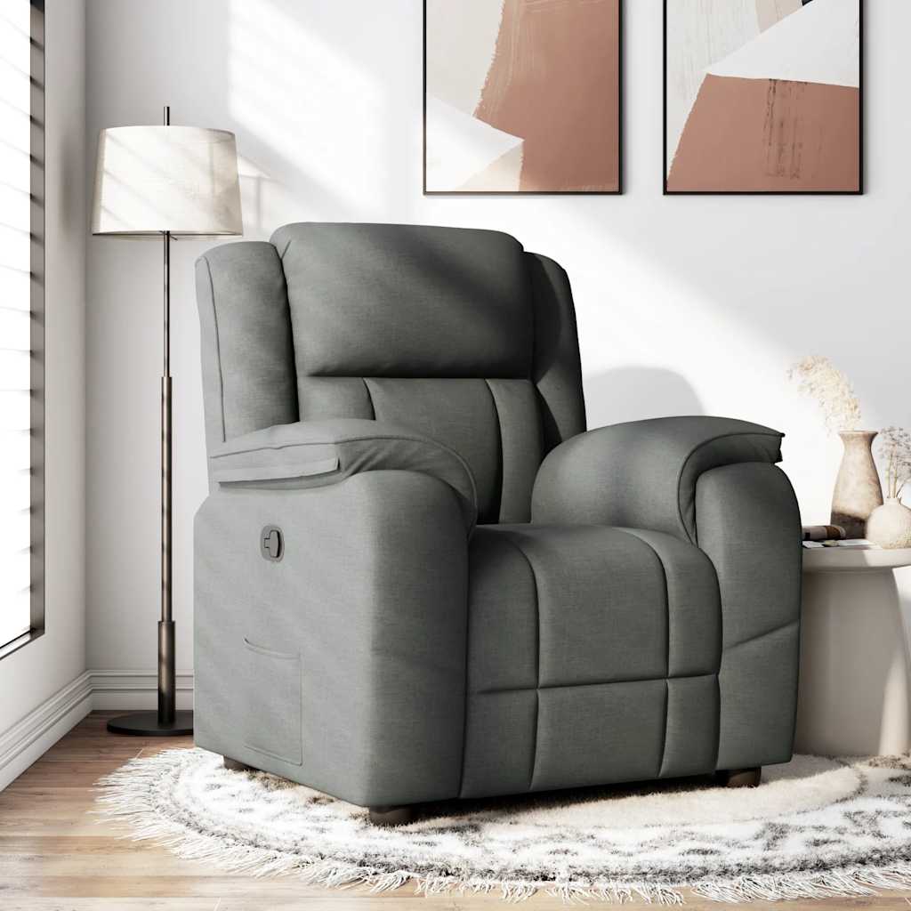 Fauteuil inclinable Gris foncé Tissu
