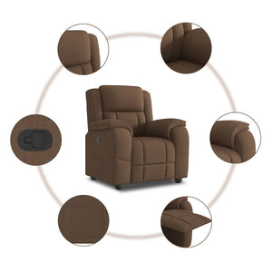Fauteuil inclinable Marron Tissu