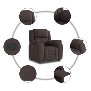 Fauteuil inclinable Marron foncé Tissu