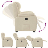Fauteuil inclinable Crème Tissu