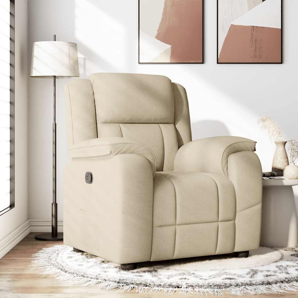 Fauteuil inclinable Crème Tissu