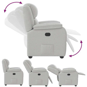 Fauteuil inclinable gris nuage tissu