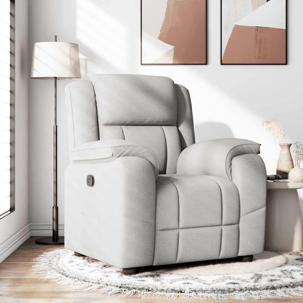 Fauteuil inclinable gris nuage tissu
