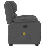 Fauteuil de massage inclinable Gris foncé Tissu