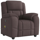 Fauteuil de massage inclinable Marron foncé Tissu