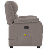 Fauteuil de massage inclinable Taupe Tissu