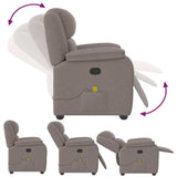 Fauteuil de massage inclinable Taupe Tissu