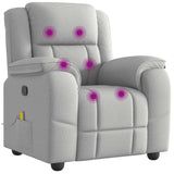 Fauteuil de massage inclinable gris nuage tissu