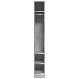 Garde-robe gris béton 30x50x200 cm bois d'ingénierie