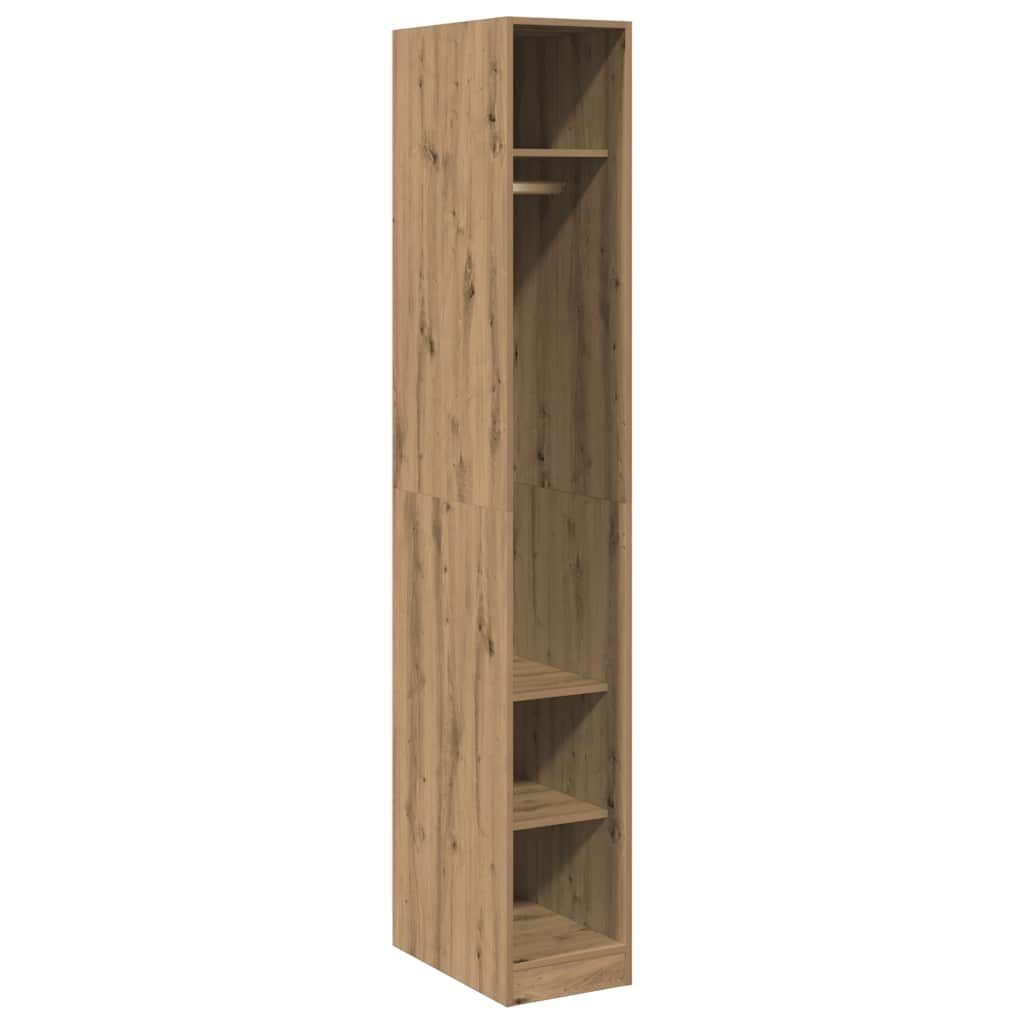 Garde-robe chêne artisanal 30x50x200 cm bois d'ingénierie