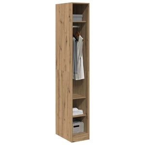 Garde-robe chêne artisanal 30x50x200 cm bois d'ingénierie