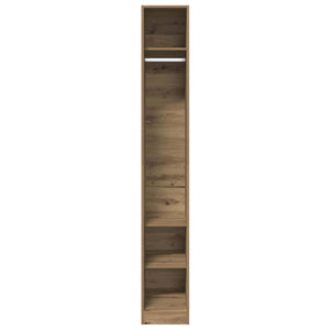 Garde-robe chêne artisanal 30x50x200 cm bois d'ingénierie