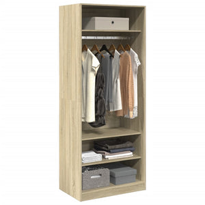 Garde-robe chêne sonoma 80x50x200 cm bois d'ingénierie