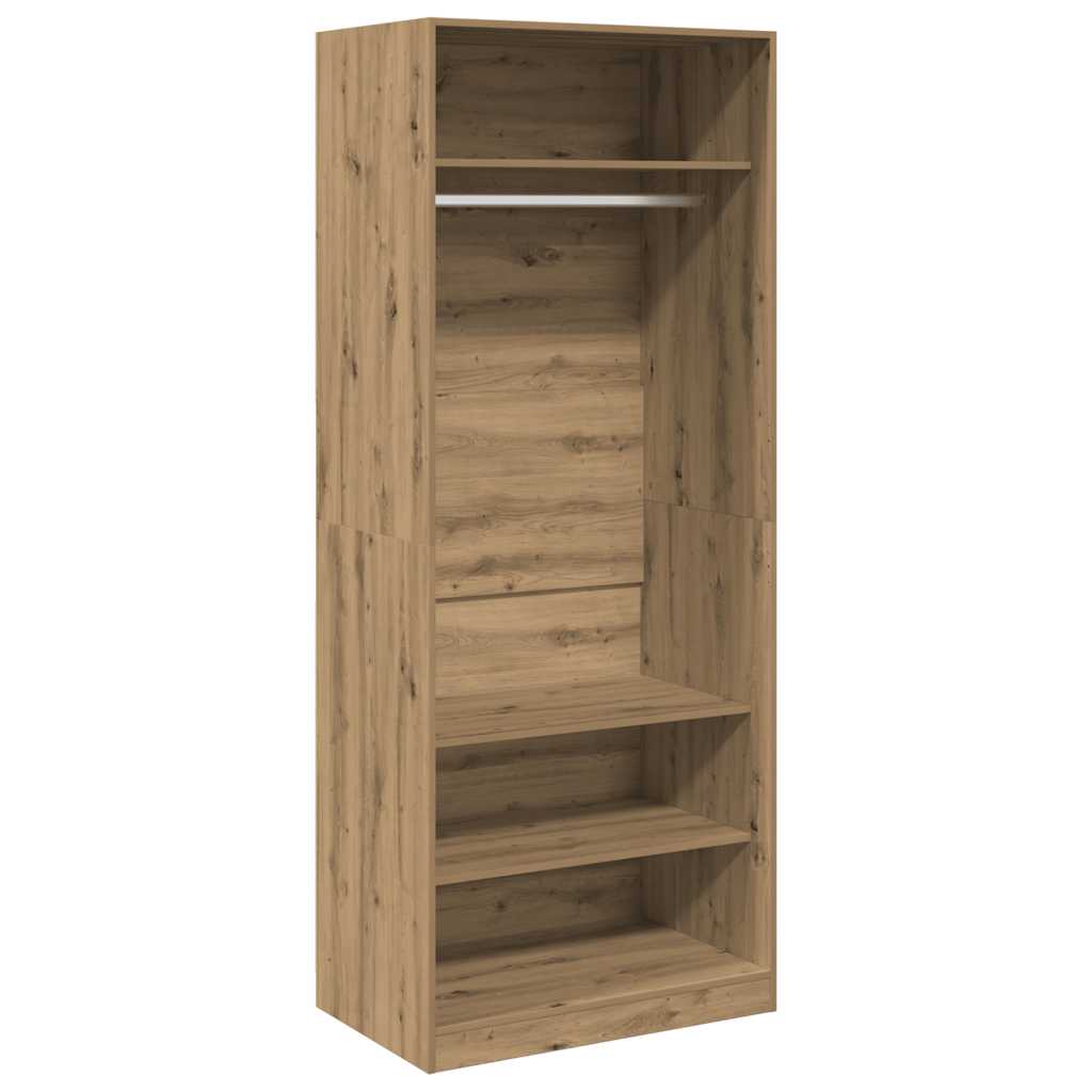 Garde-robe chêne artisanal 80x50x200 cm bois d'ingénierie