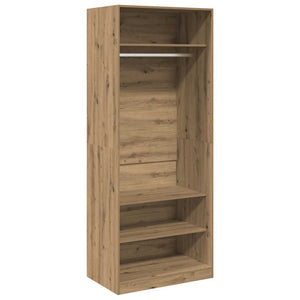 Garde-robe chêne artisanal 80x50x200 cm bois d'ingénierie