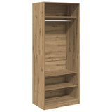 Garde-robe chêne artisanal 80x50x200 cm bois d'ingénierie