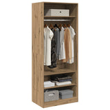 Garde-robe chêne artisanal 80x50x200 cm bois d'ingénierie
