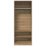 Garde-robe chêne artisanal 80x50x200 cm bois d'ingénierie
