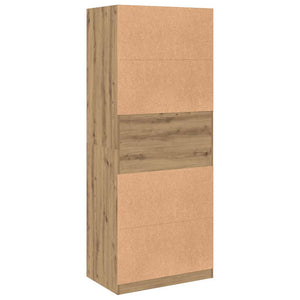 Garde-robe chêne artisanal 80x50x200 cm bois d'ingénierie
