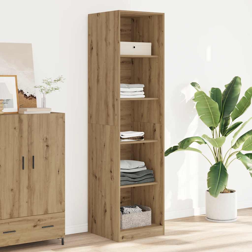 Garde-robe chêne artisanal 50x50x200 cm bois d'ingénierie