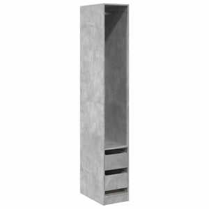 Garde-robe gris béton 30x50x200 cm bois d'ingénierie