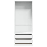 Garde-robe blanc 80x50x200 cm bois d'ingénierie