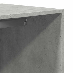 Garde-robe gris béton 80x50x200 cm bois d'ingénierie