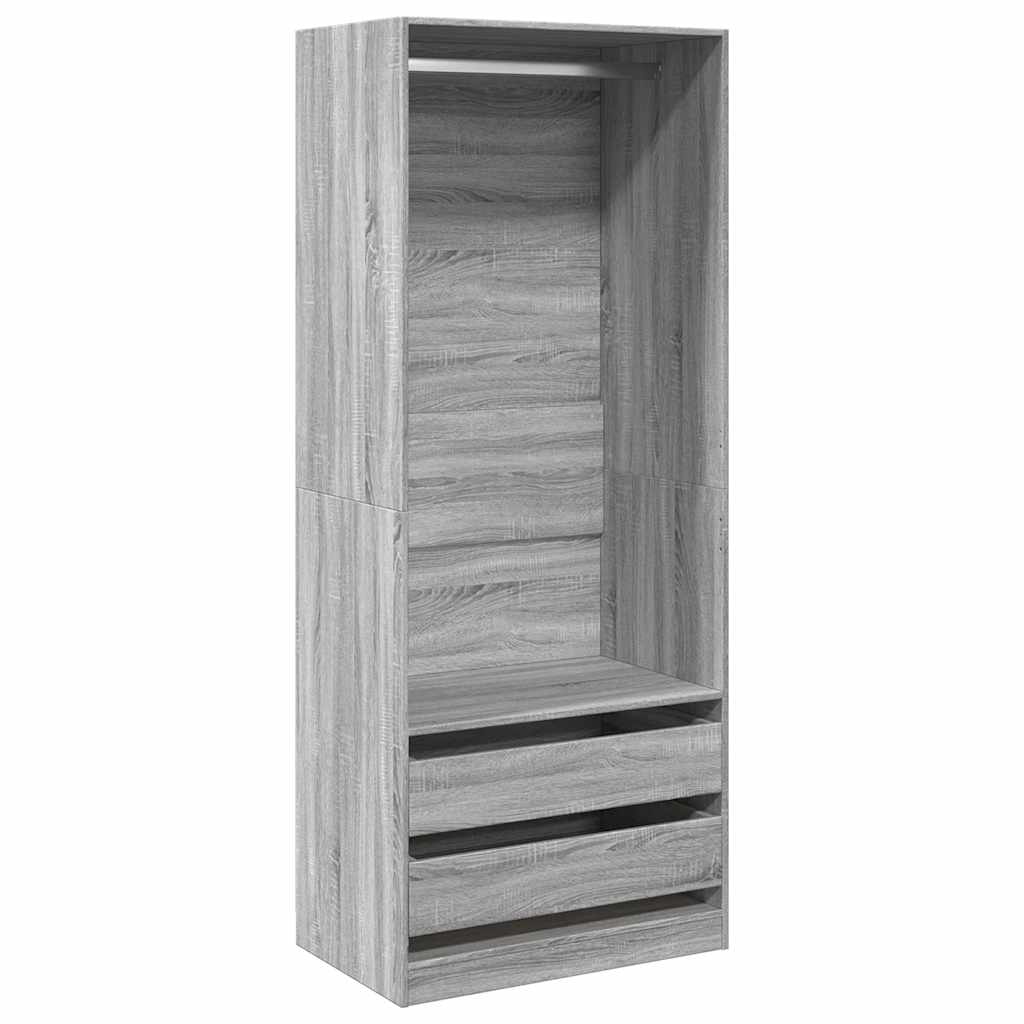 Garde-robe sonoma gris 80x50x200 cm bois d'ingénierie