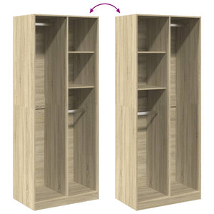 Garde-robe chêne sonoma 80x50x200 cm bois d'ingénierie