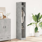 Garde-robe gris béton 30x50x200 cm bois d'ingénierie