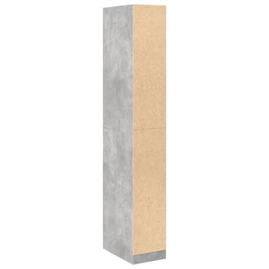 Garde-robe gris béton 30x50x200 cm bois d'ingénierie