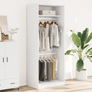 Garde-robe blanc 80x50x200 cm bois d'ingénierie